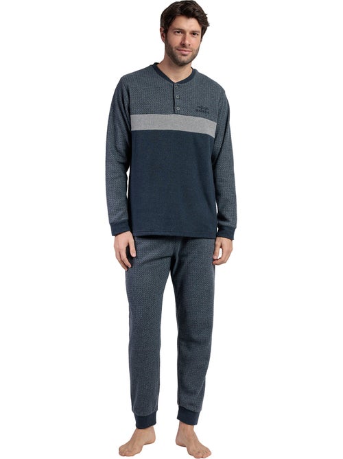 Pyjama pantalon top manches longues Grigio - Kiabi Pyjama pantalon top manches longues Grigio - Kiabi