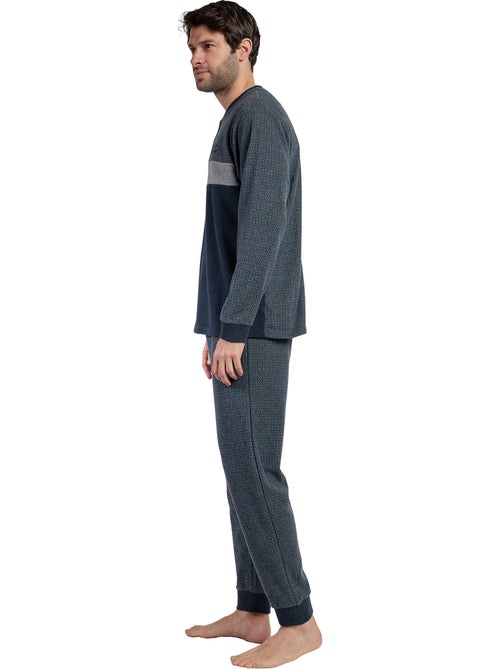 Pyjama pantalon top manches longues Grigio - Kiabi Pyjama pantalon top manches longues Grigio - Kiabi