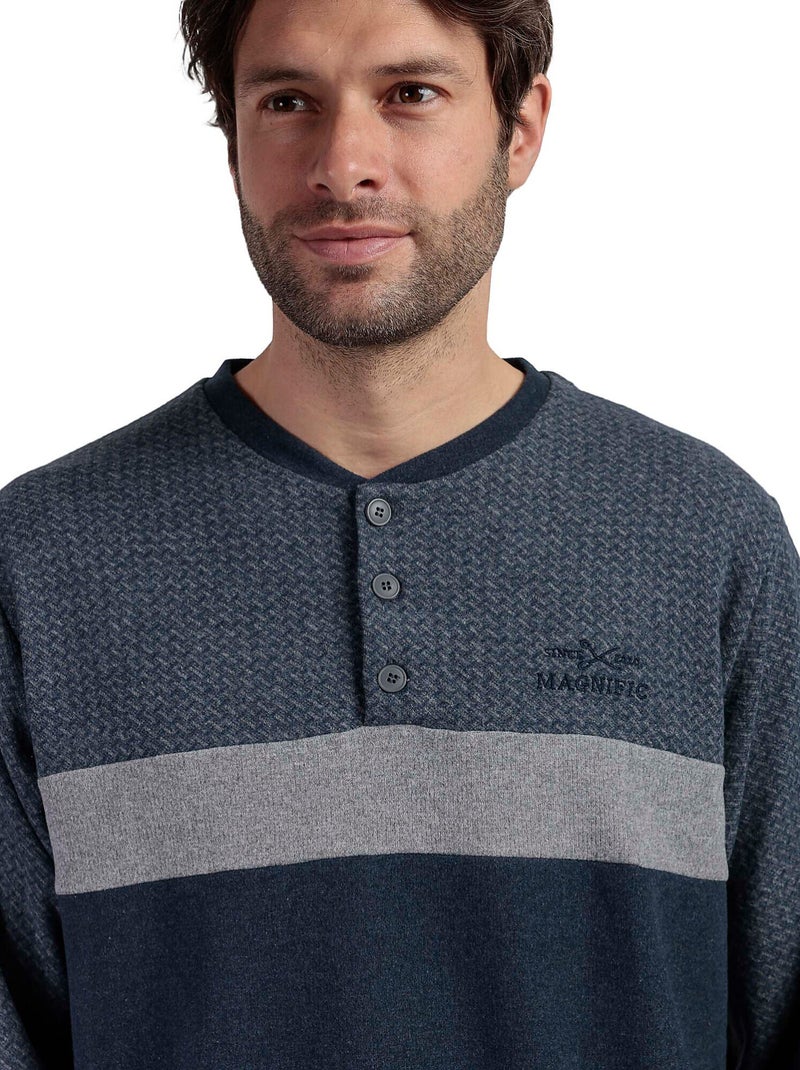 Pyjama pantalon top manches longues Grigio Gris - Kiabi