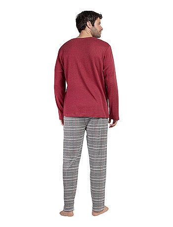 Pyjama pantalon top manches longues Houndstooth