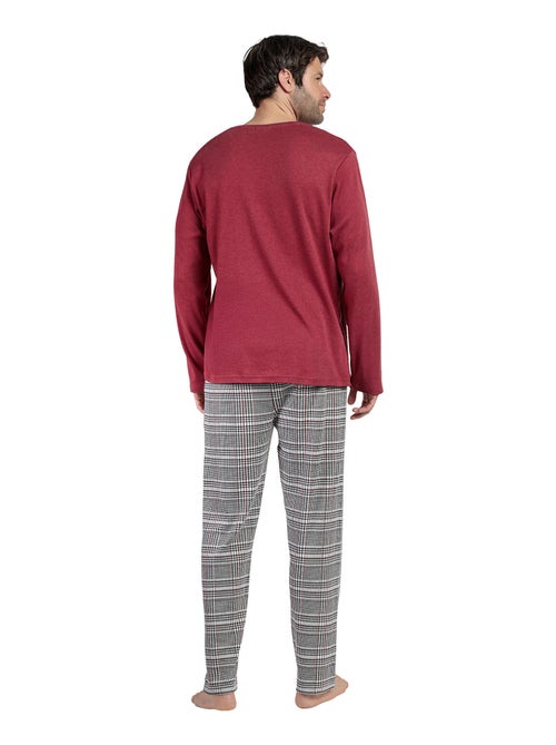 Pyjama pantalon top manches longues Houndstooth - Kiabi