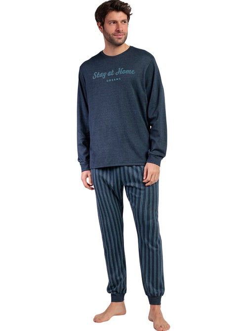 Pyjama pantalon top manches longues Italic - Kiabi Pyjama pantalon top manches longues Italic - Kiabi