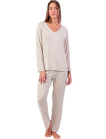 Pyjama pantalon top manches longues Lisos