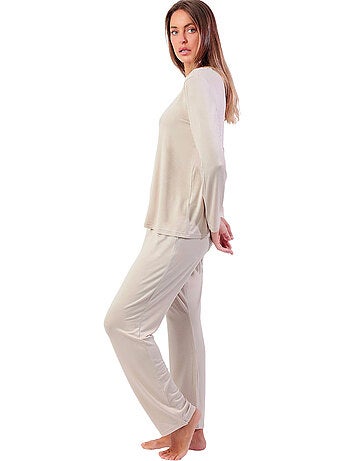 Pyjama pantalon top manches longues Lisos