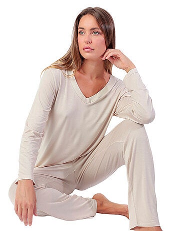Pyjama pantalon top manches longues Lisos