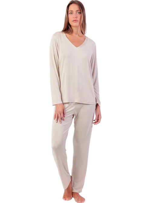 Pyjama pantalon top manches longues Lisos - Kiabi