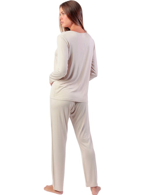 Pyjama pantalon top manches longues Lisos - Kiabi