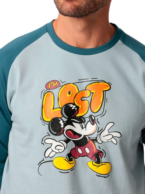 Pyjama pantalon top manches longues Lost Mickey Disney - Kiabi Pyjama pantalon top manches longues Lost Mickey Disney - Kiabi