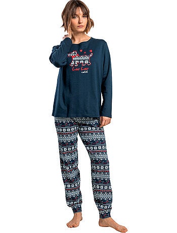 Pyjama pantalon top manches longues loulou cold