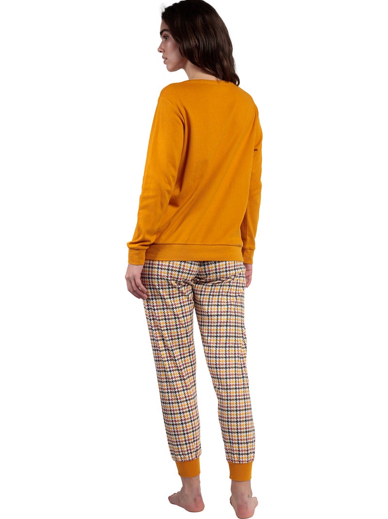 Pyjama pantalon top manches longues LouLou Returns Jaune - Kiabi