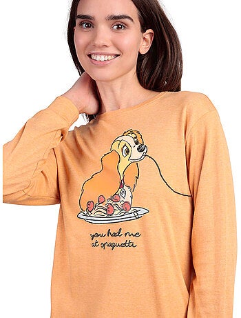 Pyjama pantalon top manches longues Love Dinner Disney
