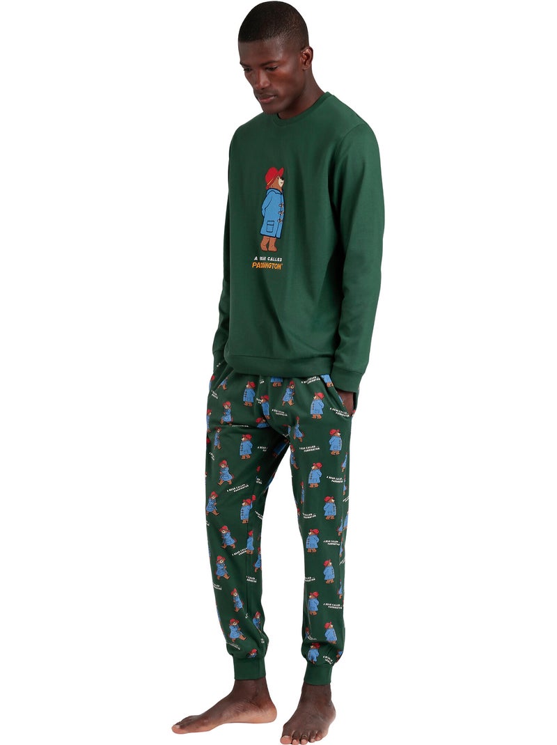 Pyjama pantalon top manches longues Marmalade Paddington Vert - Kiabi