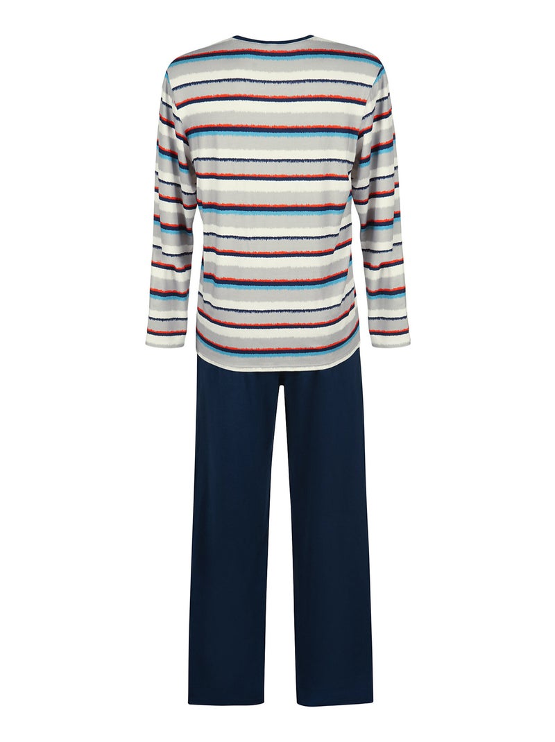 Pyjama pantalon top manches longues Mars Gris - Kiabi