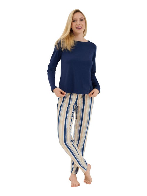 Pyjama pantalon top manches longues Maxine - Kiabi