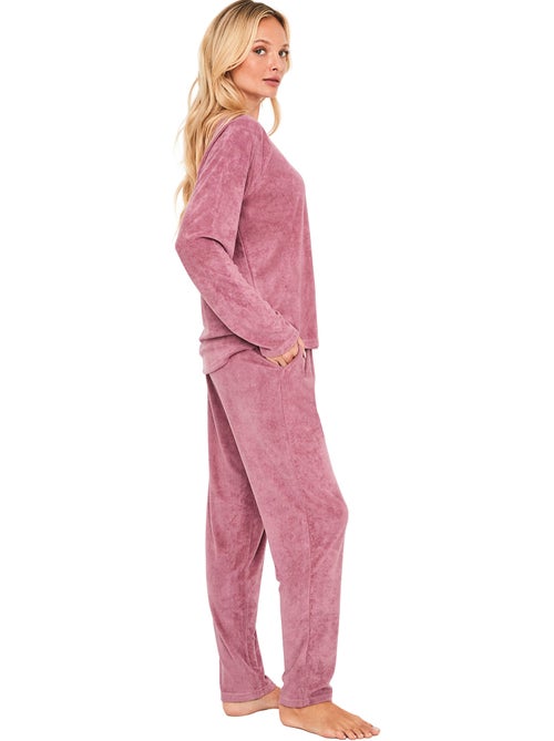 Pyjama pantalon top manches longues mellow - Kiabi Pyjama pantalon top manches longues mellow - Kiabi