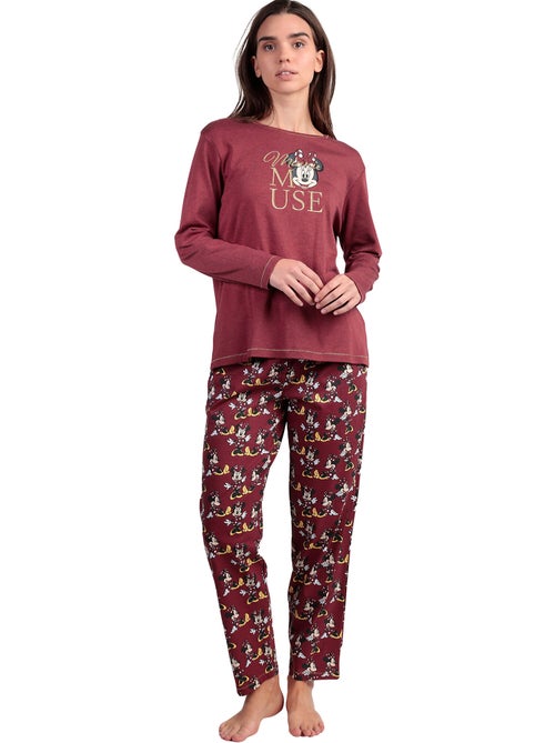 Pyjama pantalon top manches longues Minnie Mouse Disney - Kiabi