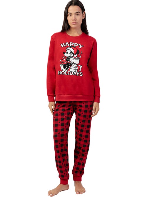 Pyjama pantalon top manches longues Mouse Holidays Disney - Kiabi