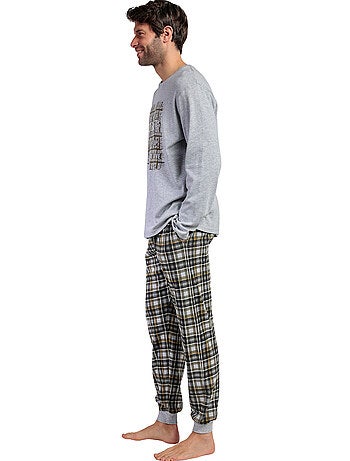 Pyjama pantalon top manches longues Never Give Up