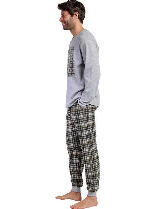 Pyjama pantalon top manches longues Never Give Up - Kiabi Pyjama pantalon top manches longues Never Give Up - Kiabi