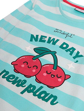 Pyjama pantalon top manches longues new day plan