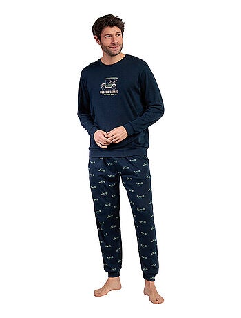 Pyjama pantalon top manches longues Old School