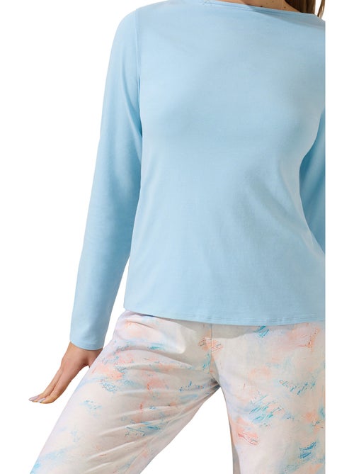 Pyjama pantalon top manches longues Olena - Kiabi Pyjama pantalon top manches longues Olena - Kiabi