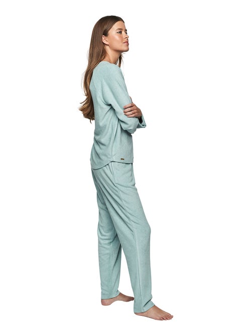 Pyjama pantalon top manches longues P103 CUDDLY - Kiabi
