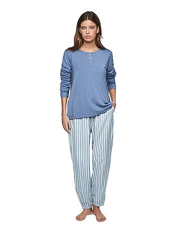 Pyjama pantalon top manches longues P105 OXFORD