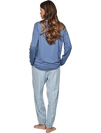 Pyjama pantalon top manches longues P105 OXFORD