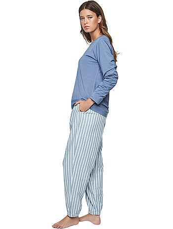 Pyjama pantalon top manches longues P105 OXFORD