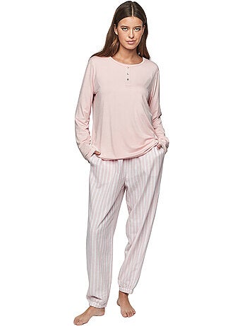 Pyjama pantalon top manches longues P105 OXFORD