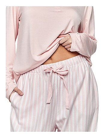 Pyjama pantalon top manches longues P105 OXFORD