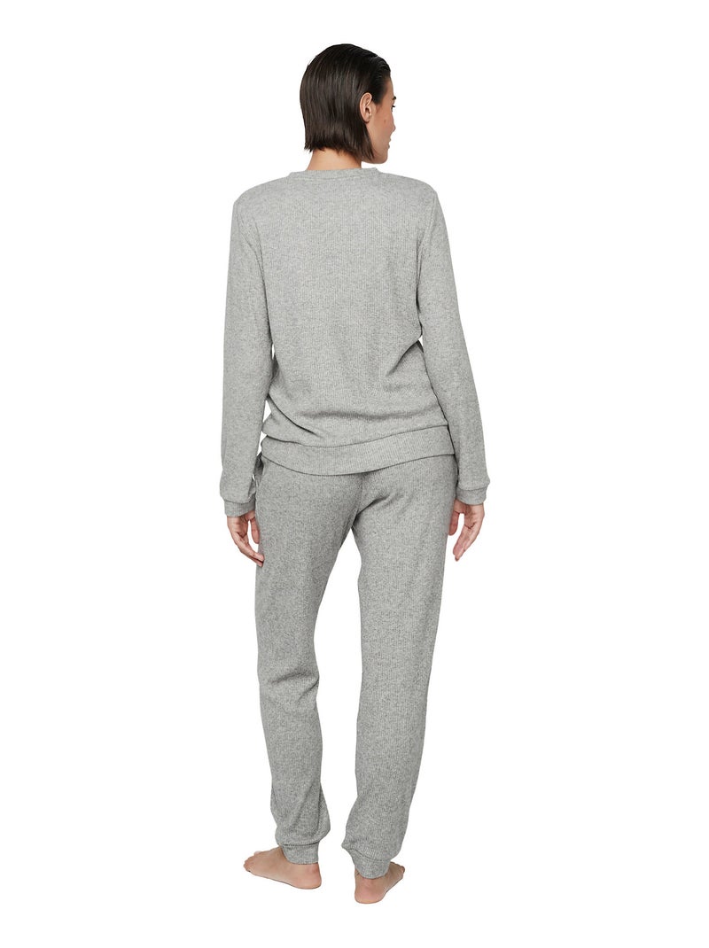 Pyjama pantalon top manches longues P106 CLOUD NINE Gris - Kiabi