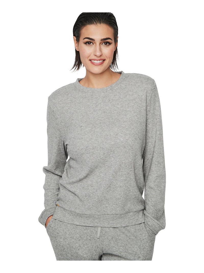 Pyjama pantalon top manches longues P106 CLOUD NINE Gris - Kiabi