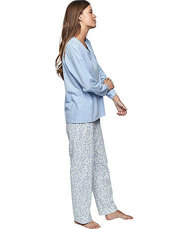 Pyjama pantalon top manches longues P111 PREPPY FLOWERS