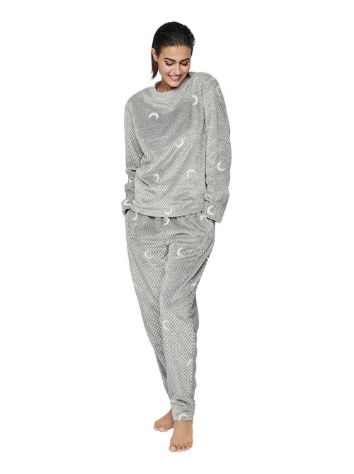 Pyjama pantalon top manches longues P112 ETOILE DE SOIR - Kiabi