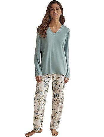 Pyjama pantalon top manches longues PAJAROS