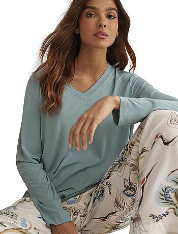 Pyjama pantalon top manches longues PAJAROS