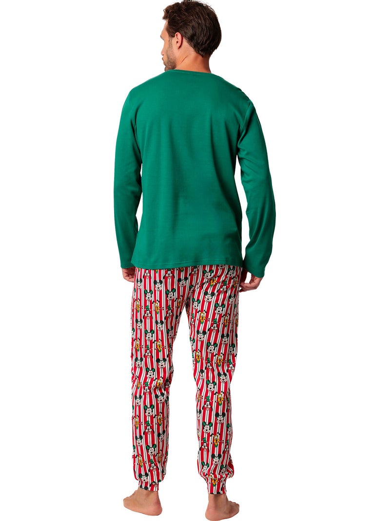 Pyjama pantalon top manches longues Party Friends Disney Vert - Kiabi