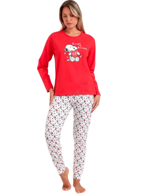 Pyjama pantalon top manches longues Peanuts In My Heart - Kiabi