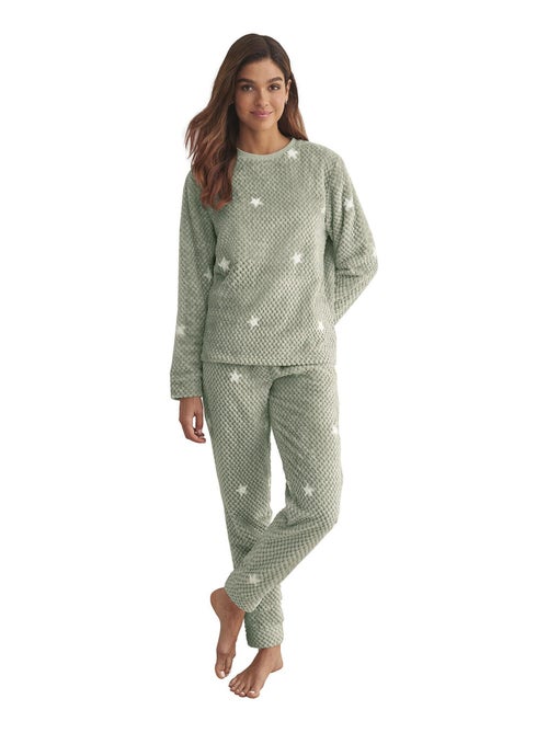 Pyjama pantalon top manches longues POLAR - Kiabi Pyjama pantalon top manches longues POLAR - Kiabi