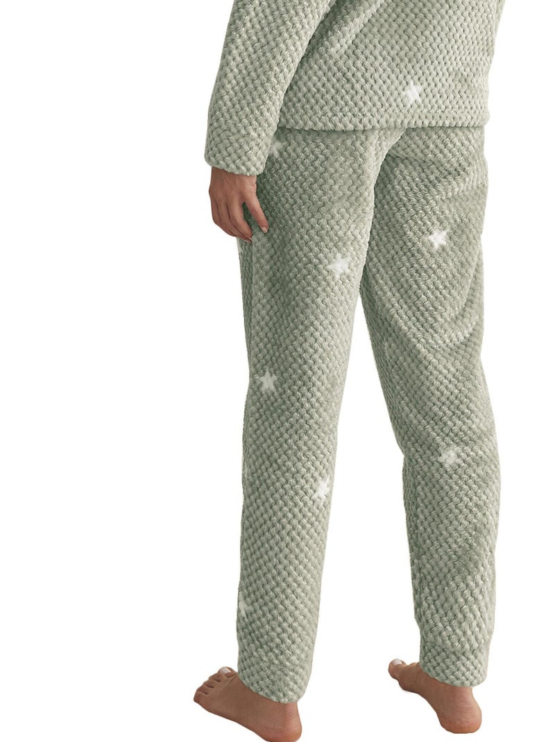 Pyjama pantalon top manches longues POLAR Vert - Kiabi