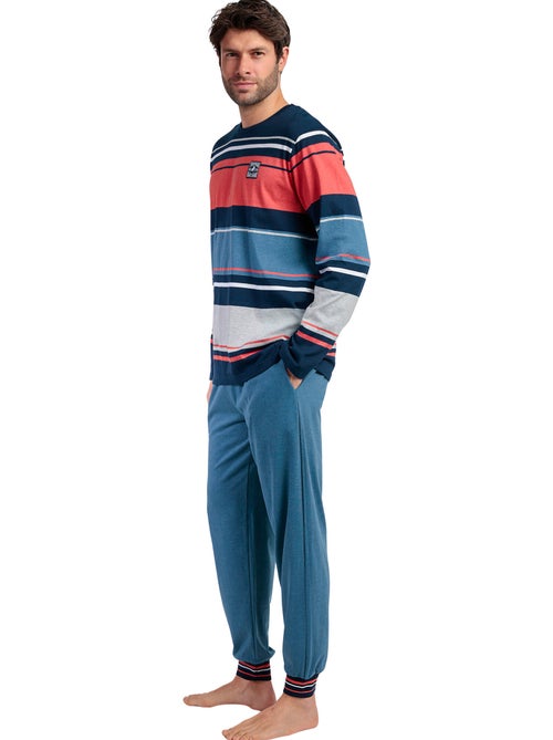 Pyjama pantalon top manches longues Rayas Burnt Lois - Kiabi