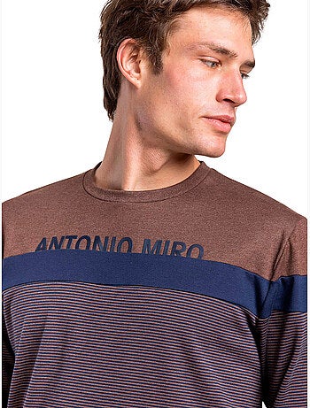 Pyjama pantalon top manches longues rayas dapper antonio miro