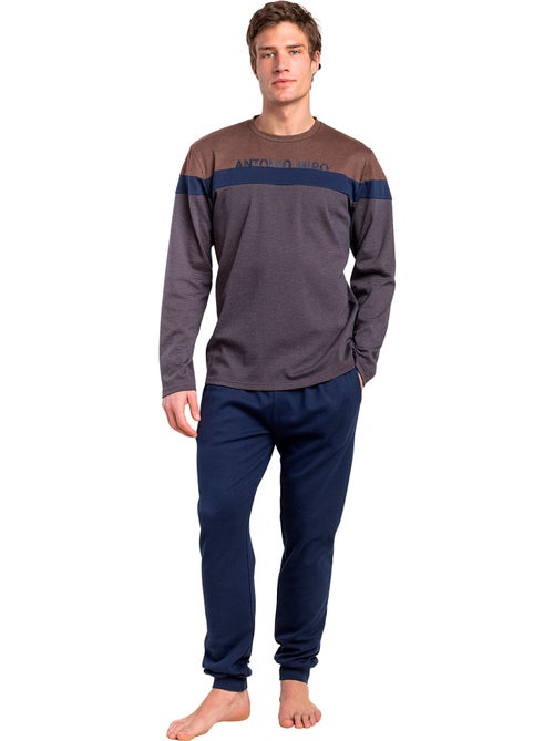 Pyjama pantalon top manches longues rayas dapper antonio miro - Kiabi