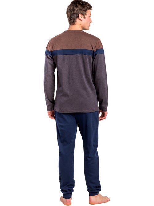 Pyjama pantalon top manches longues rayas dapper antonio miro - Kiabi