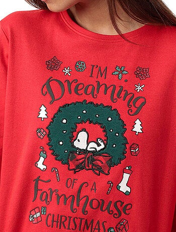 Pyjama pantalon top manches longues Reindeer Crossing Peanuts