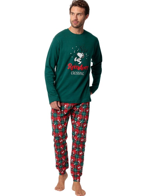 Pyjama pantalon top manches longues Reindeer Crossing Peanuts - Kiabi