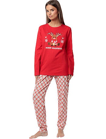 Pyjama pantalon top manches longues Reindeer