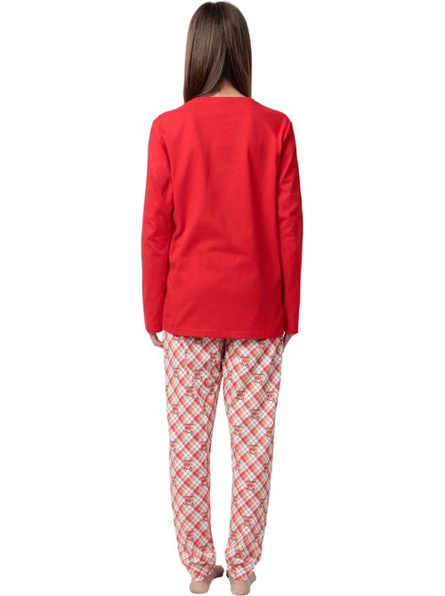 Pyjama pantalon top manches longues Reindeer - Kiabi